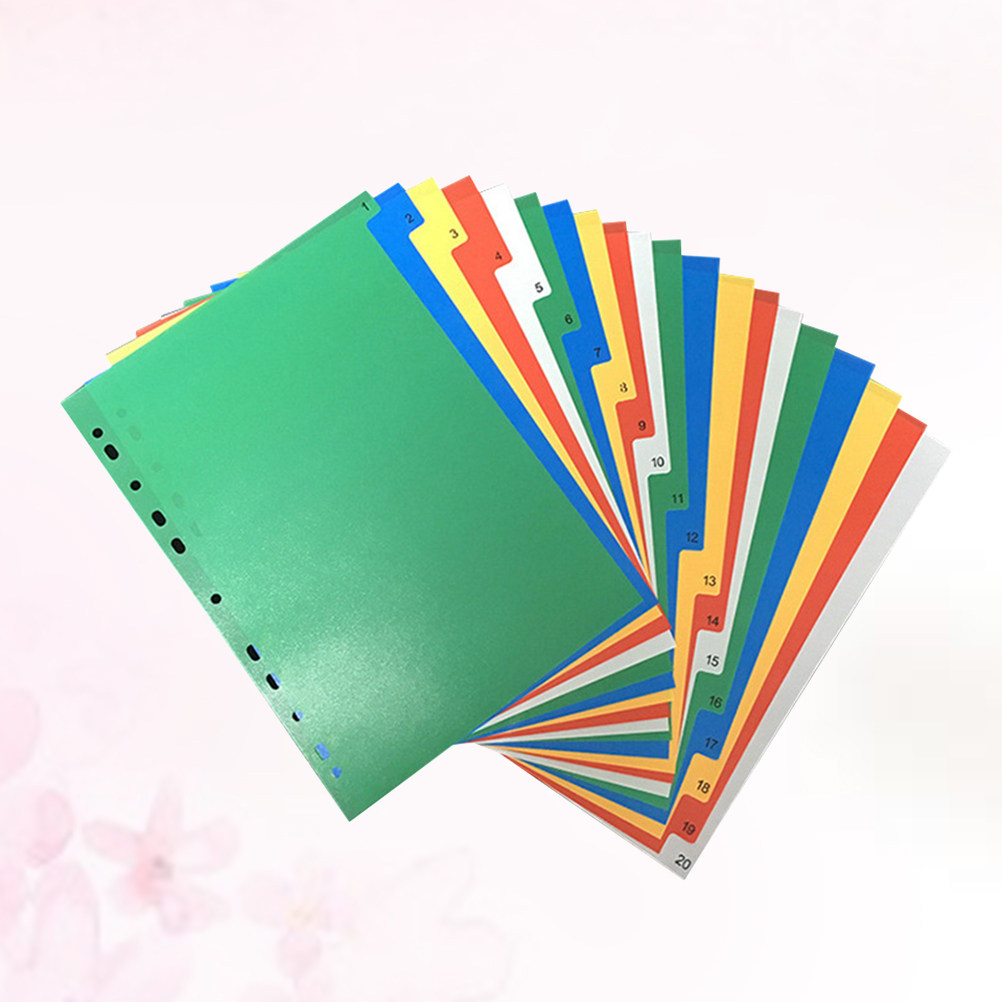 Tab Divider A4 - 40Pcs Multi Color Index Page Dividers