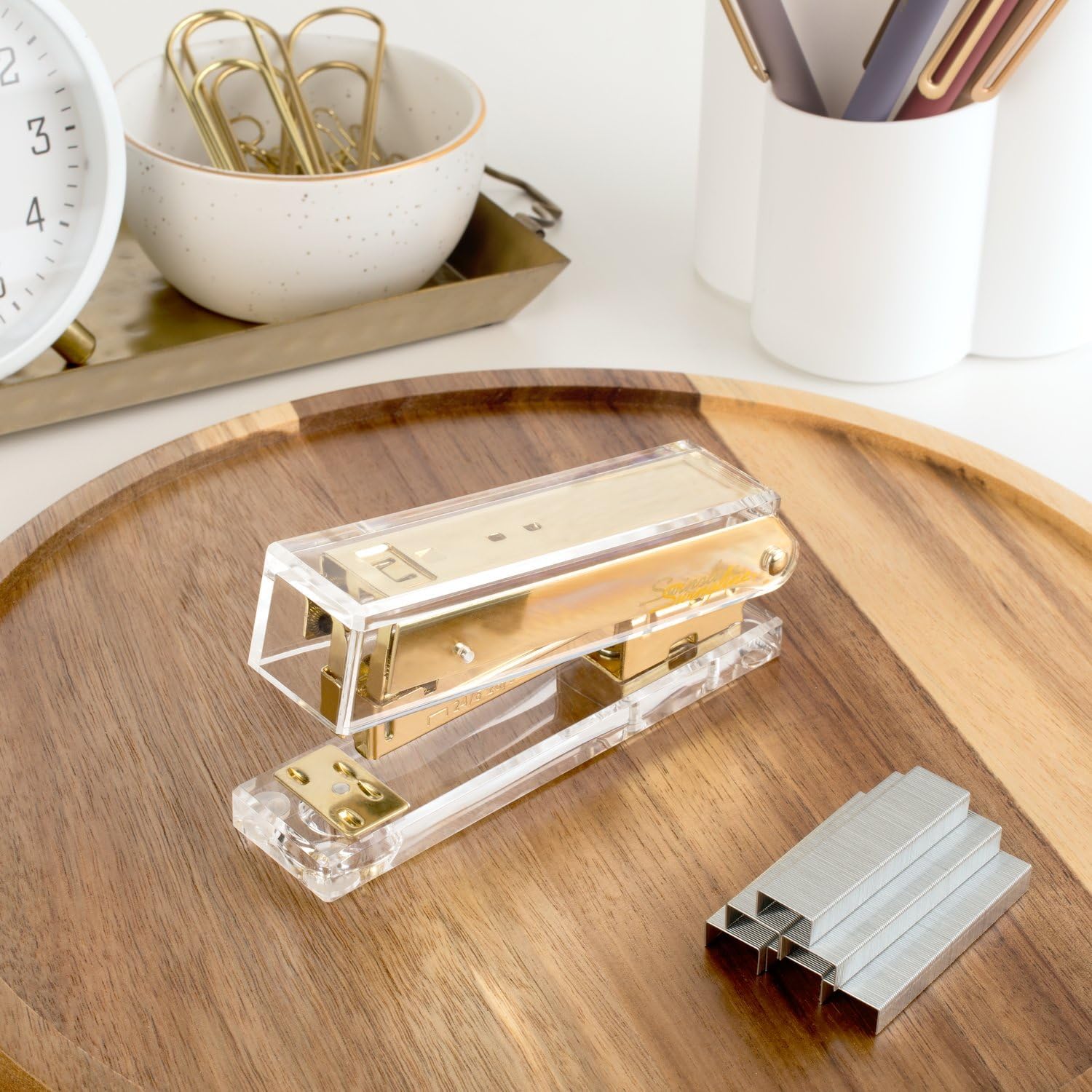 Swingline Compact Clear Acryli – обзор и цена Stapler Half Strip