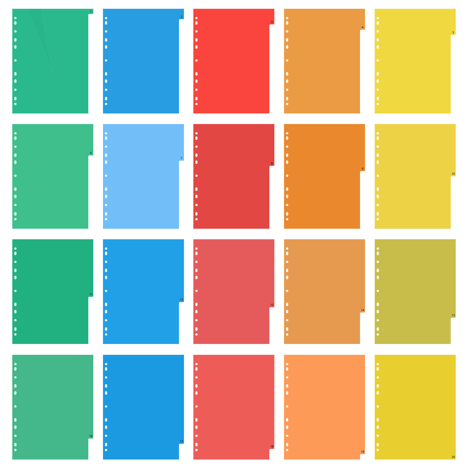 20 Pages A4 Colorful Plastic B – обзор и цена Tab Divider A4