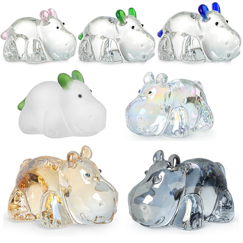 1PC Crystal Hippo Figurine Col – обзор и цена Paper Weight Crystal