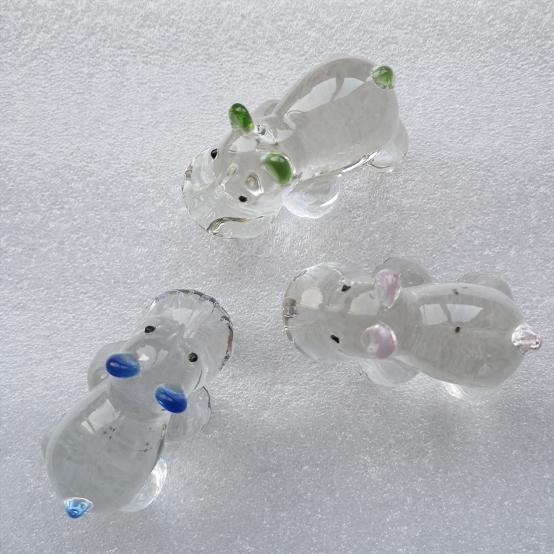 1PC Crystal Hippo Figurine Col – обзор и цена Paper Weight Crystal