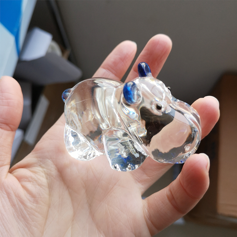 1PC Crystal Hippo Figurine Col – обзор и цена Paper Weight Crystal