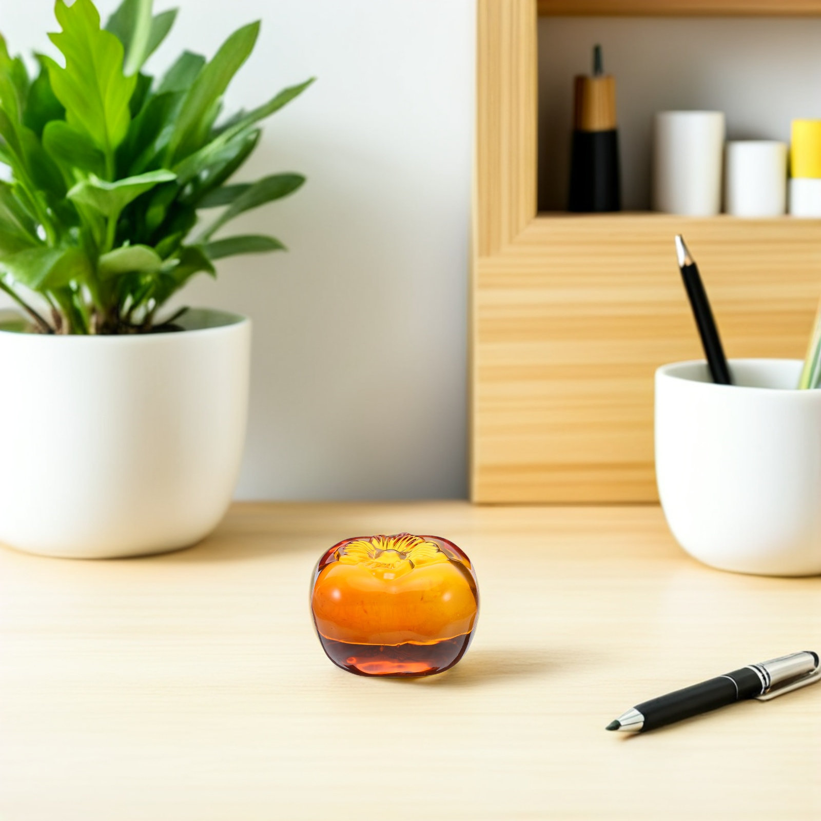 Heavy Glass Persimmon Paperwei – обзор и цена Book Weight Glass