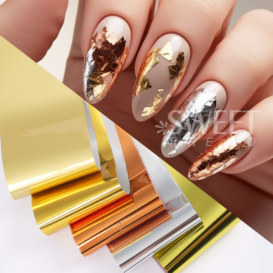 10pcs Metallic Nail Transfer F – обзор и цена Gel Refill Pack