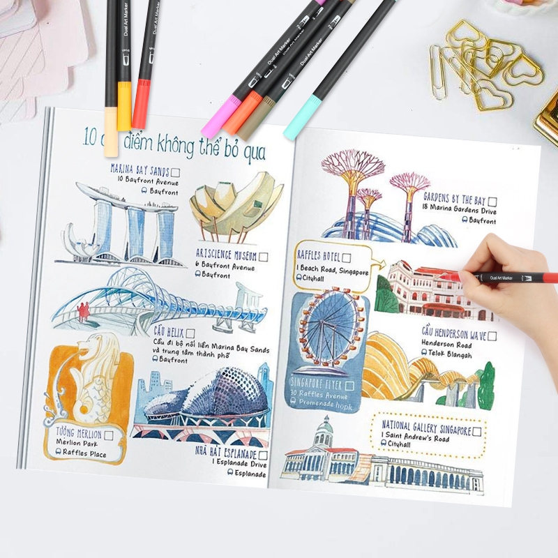 12 Colors Artist Coloring Mark – обзор и цена Correction Pen Fine