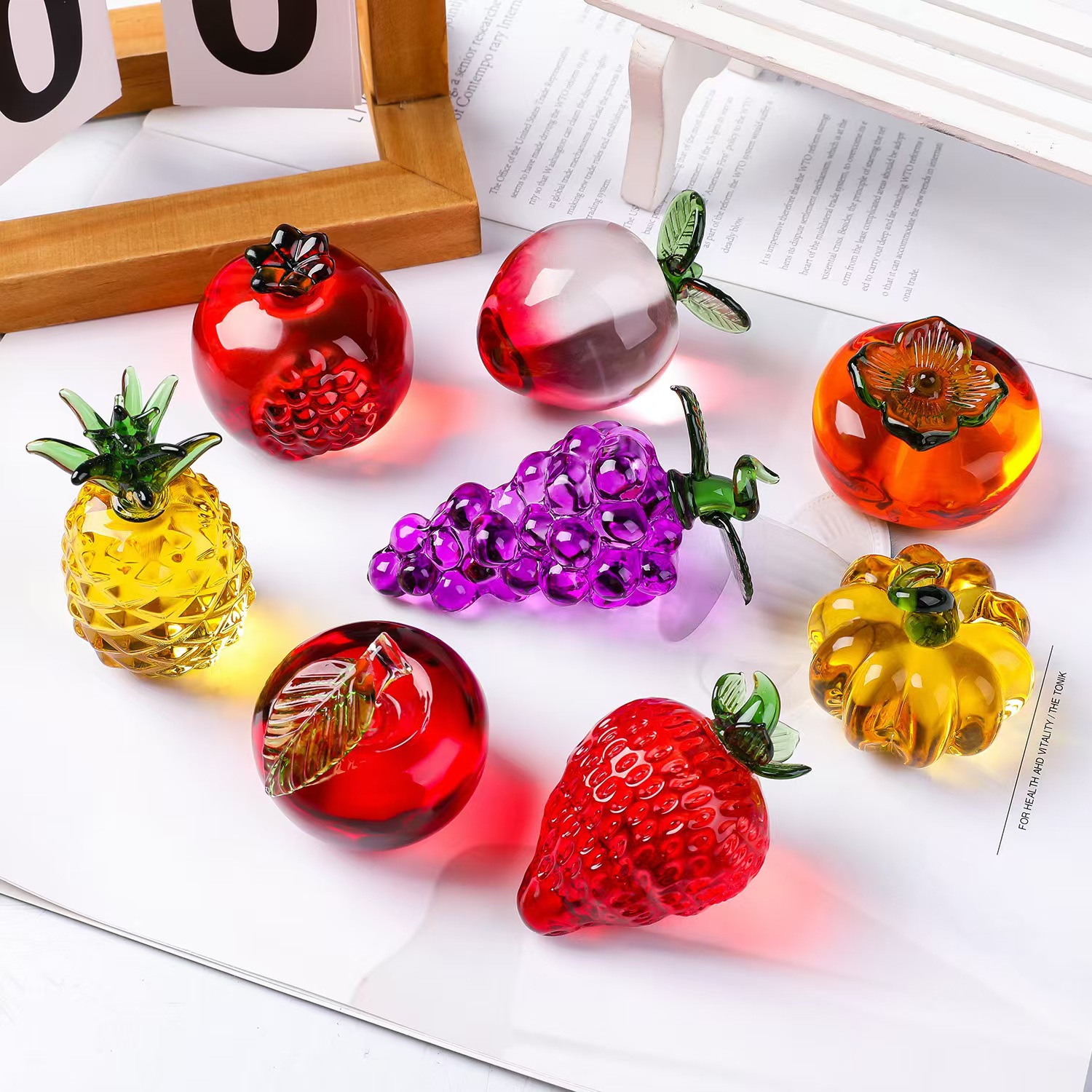 Crystal fruit Paperweight with – обзор и цена Paper Weight Crystal