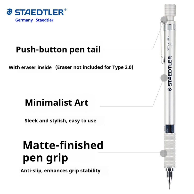 Staedtler 925 Full Metal Draft – обзор и цена Mechanical Pencil 0.3