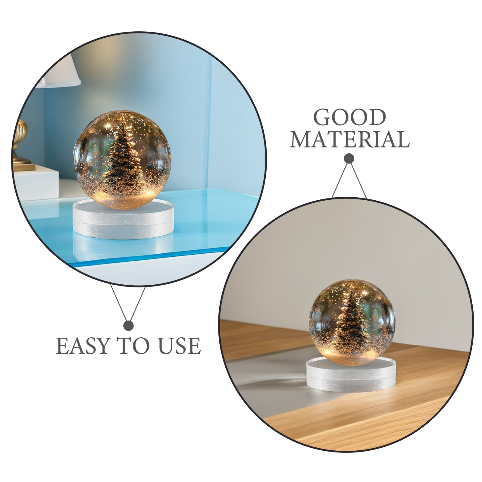 2Pcs Transparent Crystal Round – обзор и цена Book Weight Glass