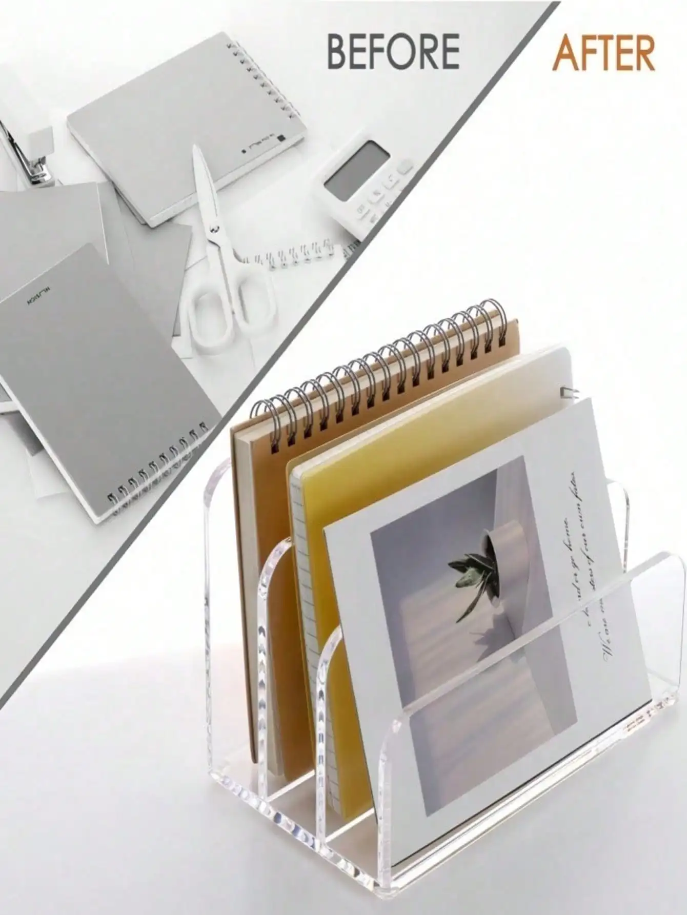 1Pc Acrylic File Folder, Desk  – обзор и цена Magazine Holder Rack