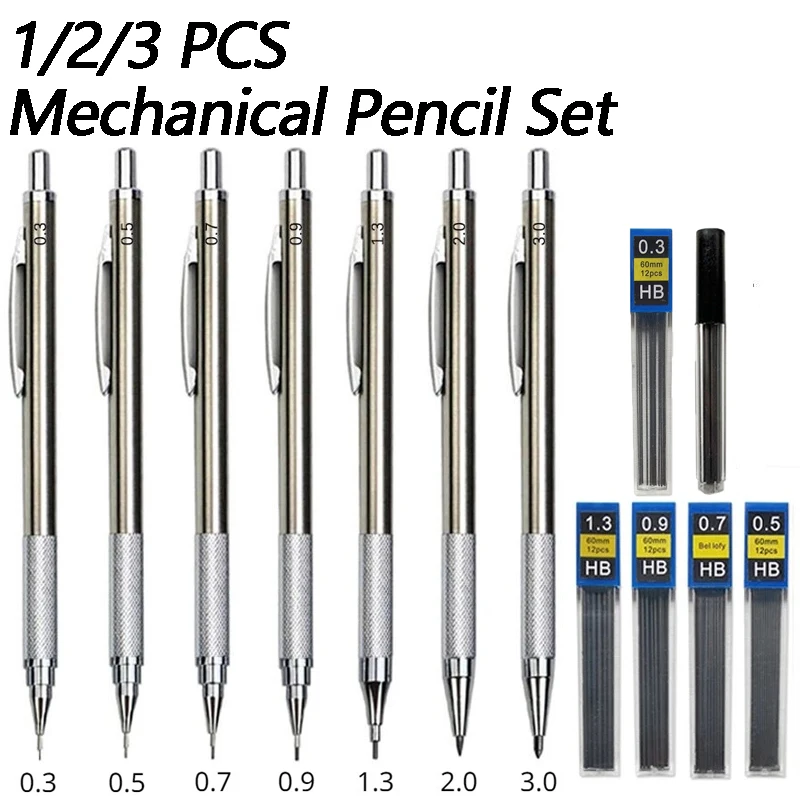 1/2/3 PCS Metal Drawing Pencil – обзор и цена Mechanical Pencil 0.3