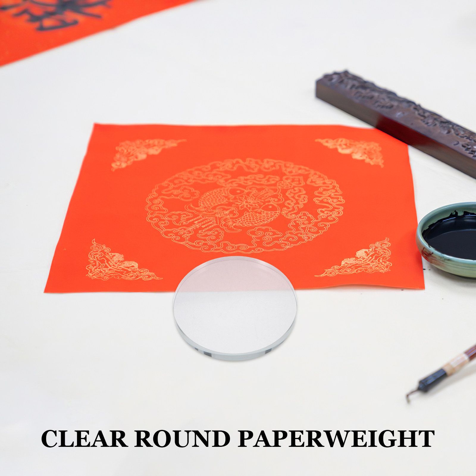 Heavy Round Glass Paperweight  – обзор и цена Book Weight Glass